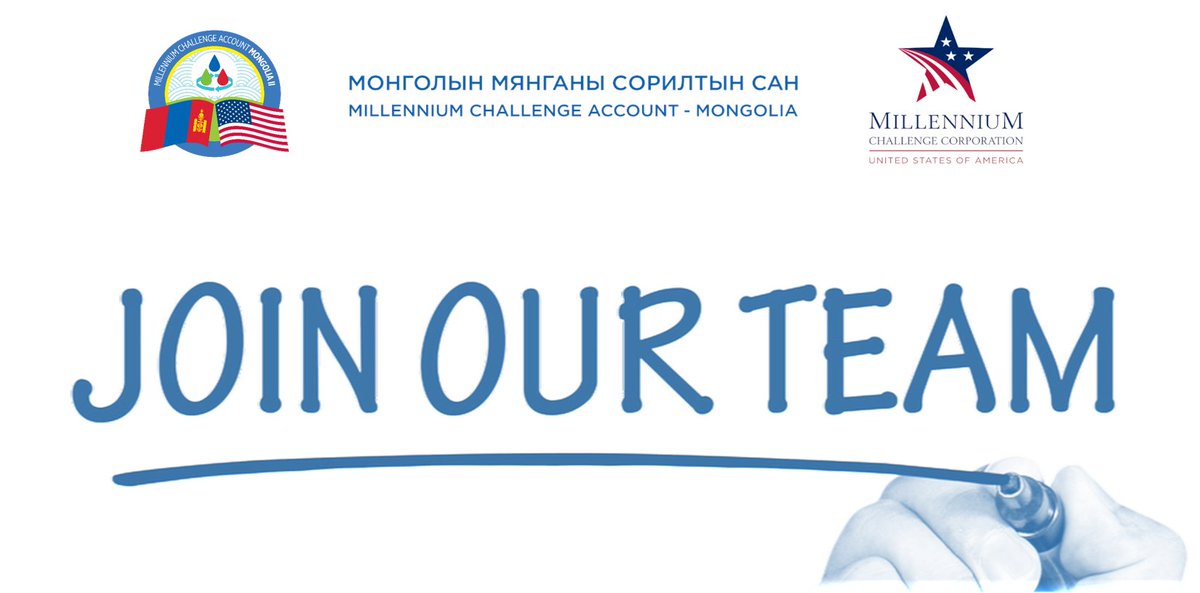 MCAMongolia2's tweet photo. VACANCY ANNOUNCEMENTS: EXECUTIVE SECRETARY TO THE CHIEF EXECUTIVE OFFICER📣📣📣
Closing date: 17.00 ULAT, March 17, 2023
For detailed information👇👇👇
https://t.co/uf1jE3dkHT...
#MCCMongoliaWaterCompact #climatesmartinvestment https://t.co/3I0UaP8nw5