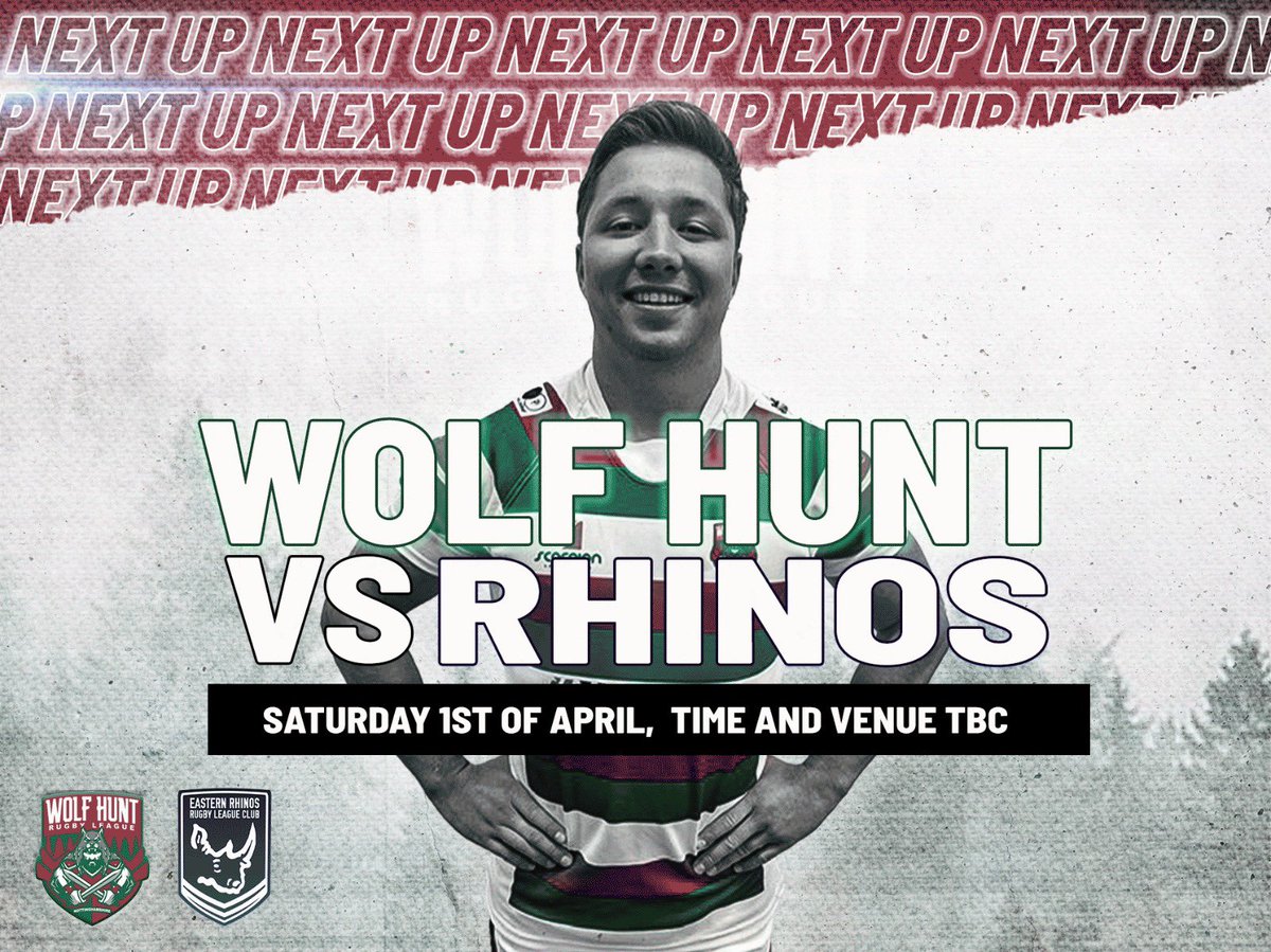 NEXT UP 🟢🔴 We’re soon to release our 2023 fixtures but for now, we’re delighted to welcome <a href="/EasternRhinos/">Eastern Rhinos Rugby League Club</a> back to Debdale Park for a pre season trial game! <a href="/rloutsiders/">Rugby League Outsiders</a> #Jointhehunt #MidlandsRL