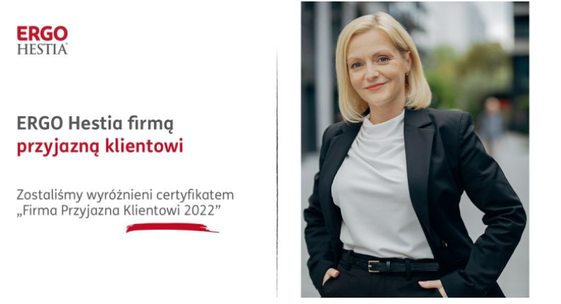 Z dumą ogłaszamy, że zostaliśmy wyróżnieni certyfikatem programu „Firma Przyjazna Klientowi 2022”.
To wynik naszych starań o to, by oferować nie tylko dobre produkty ubezpieczeniowe, ale również, by solidnie pracować na rzecz zadowolenia naszych klientów. Dziękujemy za zaufanie!