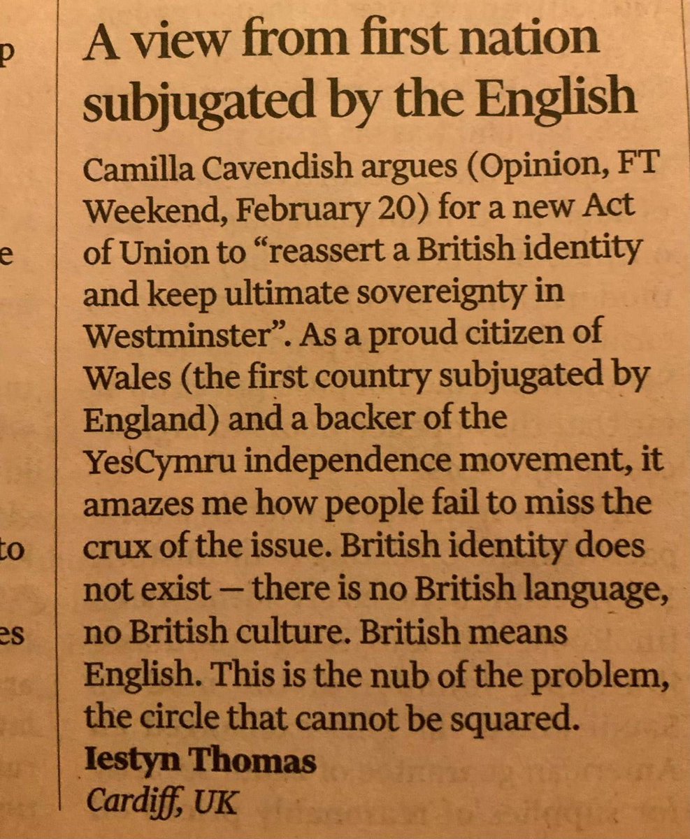 YesCymru's tweet photo. Letter in the FT.
Llythyr yn yr FT.
👇👇👇👇👇 https://t.co/fICpfWGT4g