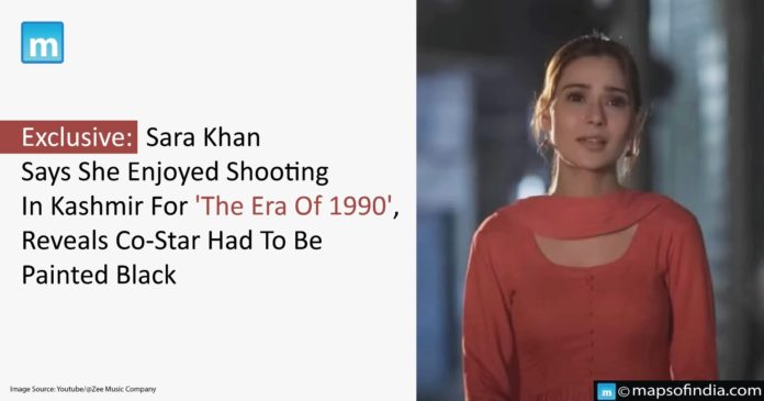 #SaraKhan is a gorgeous and well-known TV actress who started her acting career very early in her life. Catch her #Exclusive interview where she talks about her life and the movie '#TheEraOf1990.' mapsofindia.com/my-india/movie… #ArjunManhas #ShahidKazmi #MapsOfIndia @ZeeStudios_