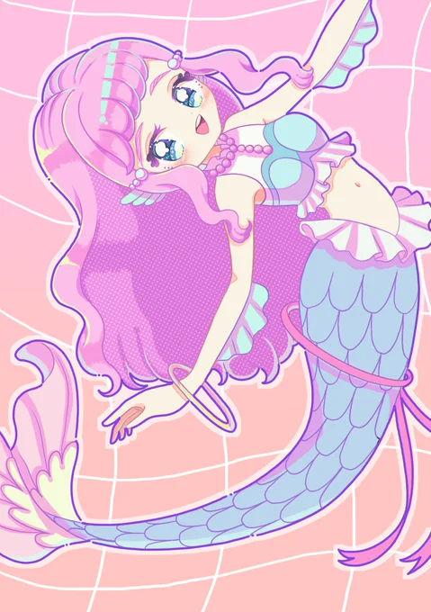 #これを見た人はマーメイドをTLに放流しよう色んなシチュエーションなマーメイド描いてた最後はトロプリのローラ! 