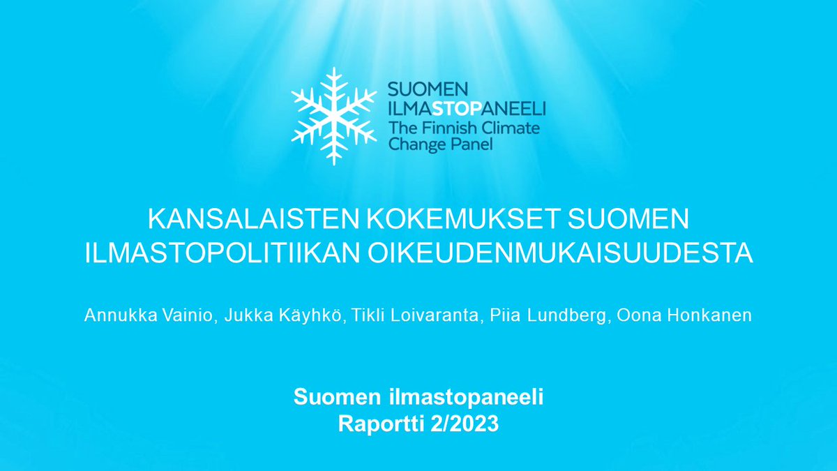 Ilmastopaneeli1's tweet photo. Miten suomalaiset kokevat ilmastopolitiikan oikeudenmukaisuuden?

Tässä ketjussa muutama keskeinen nosto Ilmastopaneelin teettämän kansalaiskyselyn tuloksista.

Lue lisää raportista👉  https://t.co/TiWs39rLL9 
 
#oikeudenmukaisuus
#ilmastonmuutos 
1/ https://t.co/miBy61L5Ok