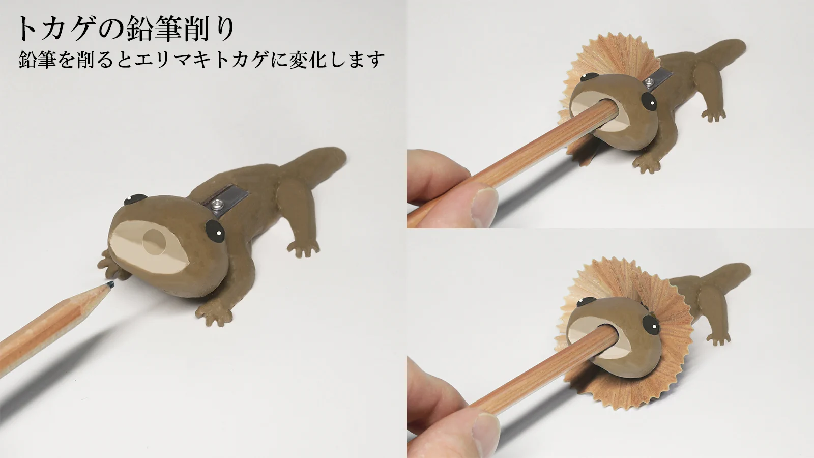 商品化を待ち望む！？架空の雑貨「エリマキトカゲの鉛筆削り」