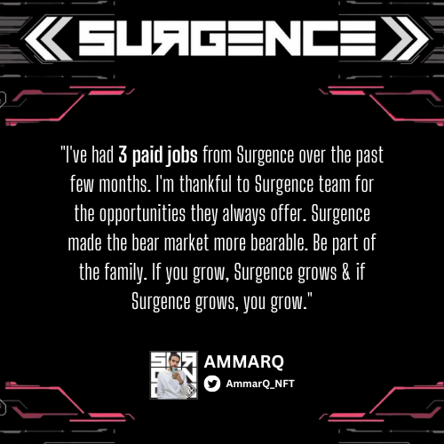 surgence_io's tweet photo. SURGENCE JOB PLACEMENT

Meet Ammar, who has been with us for nearly a year and has landed 3 paid jobs through Surgence.

We strive to provide exciting and exclusive paid work opportunities for our members.

Interested? Engage to be considered. https://t.co/R76evM8v11
