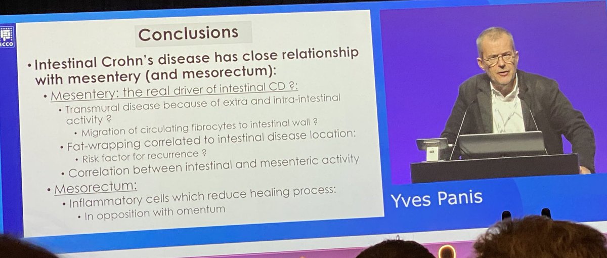 MishalAlShowair's tweet photo. A clear link exists between the mesentery and recurrence of the disease!

Whether to resect or not is still up for debate 

#ECCO2023 https://t.co/ZboK7Do6Z0