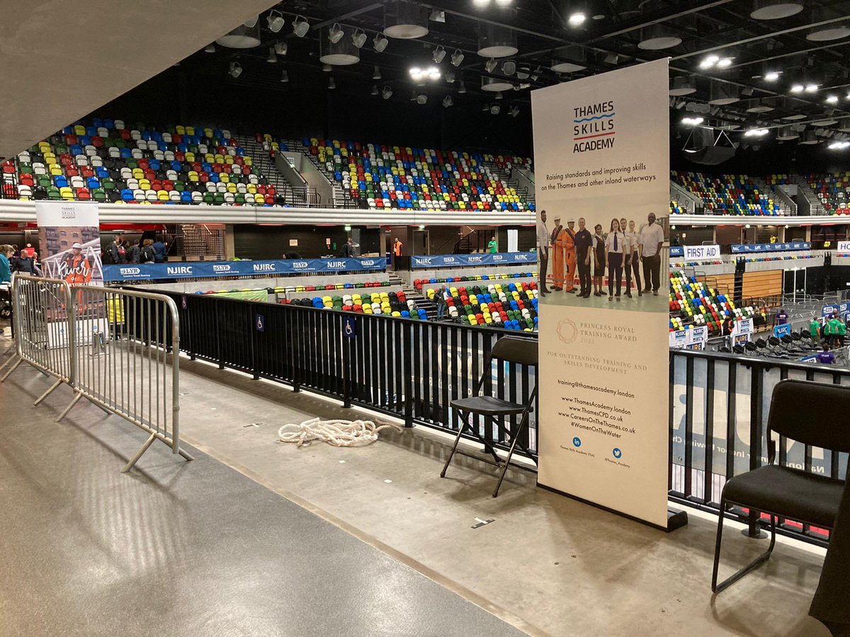 We are set up and ready for @LYRowing #NJIRC23 @CopperBoxArena has been transformed, we look forward to welcoming everyone for a brilliant day! Visit us on the first floor, block114 #activities  #riverthamesquiz #ropethecleat #careersonthethames #advice #prizes 
@Apprenticeships