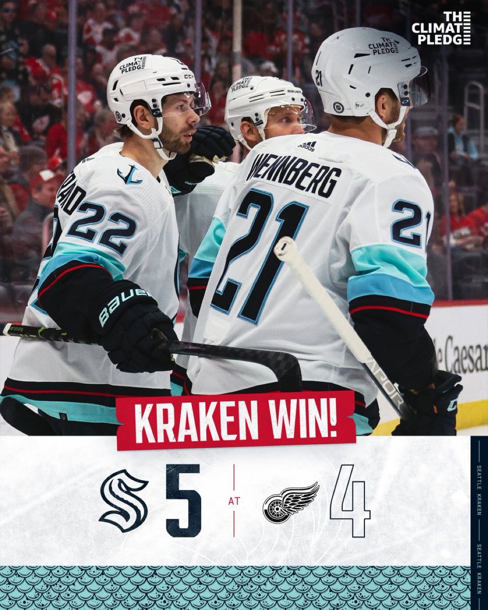 ✅ VICTOIRE 🆚 <a href="/hockeytown_fr/">Red Wings de Detroit FR</a> 

On va aller directement au but : ça a été dans notre sens cette fois-ci mais que ce fut laborieux. Défense assez friable alors que notre attaque avait vraiment démarrer fort.

Des mouvements avant la Trade Deadline sont nécessaire. 

#SeaKraken