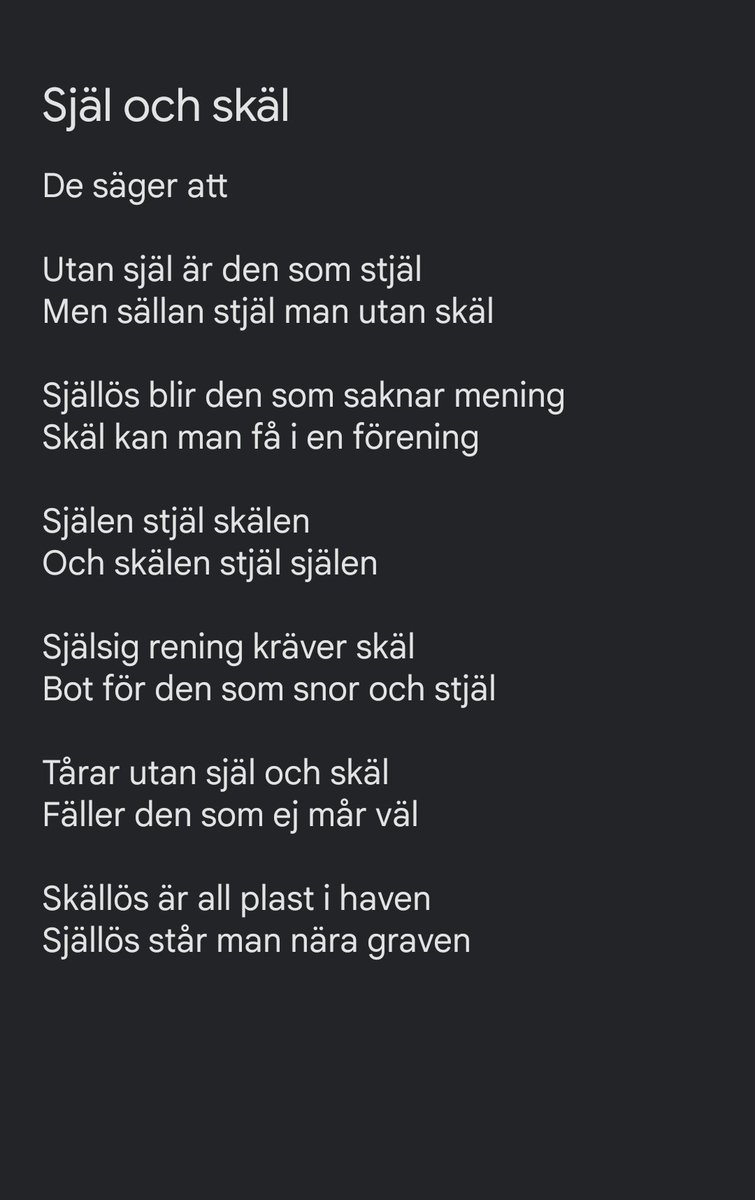 Själ och skäl.

#dikt