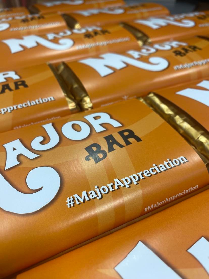 MajorRec1's tweet photo. Today is #nationalemployeeappreciationday so to show every member of the Major Family how much we appreciate them, we have gone all Willy Wonka and created the Major Bar! We're renaming today #MajorAppreciation https://t.co/Tkpkb6cp16