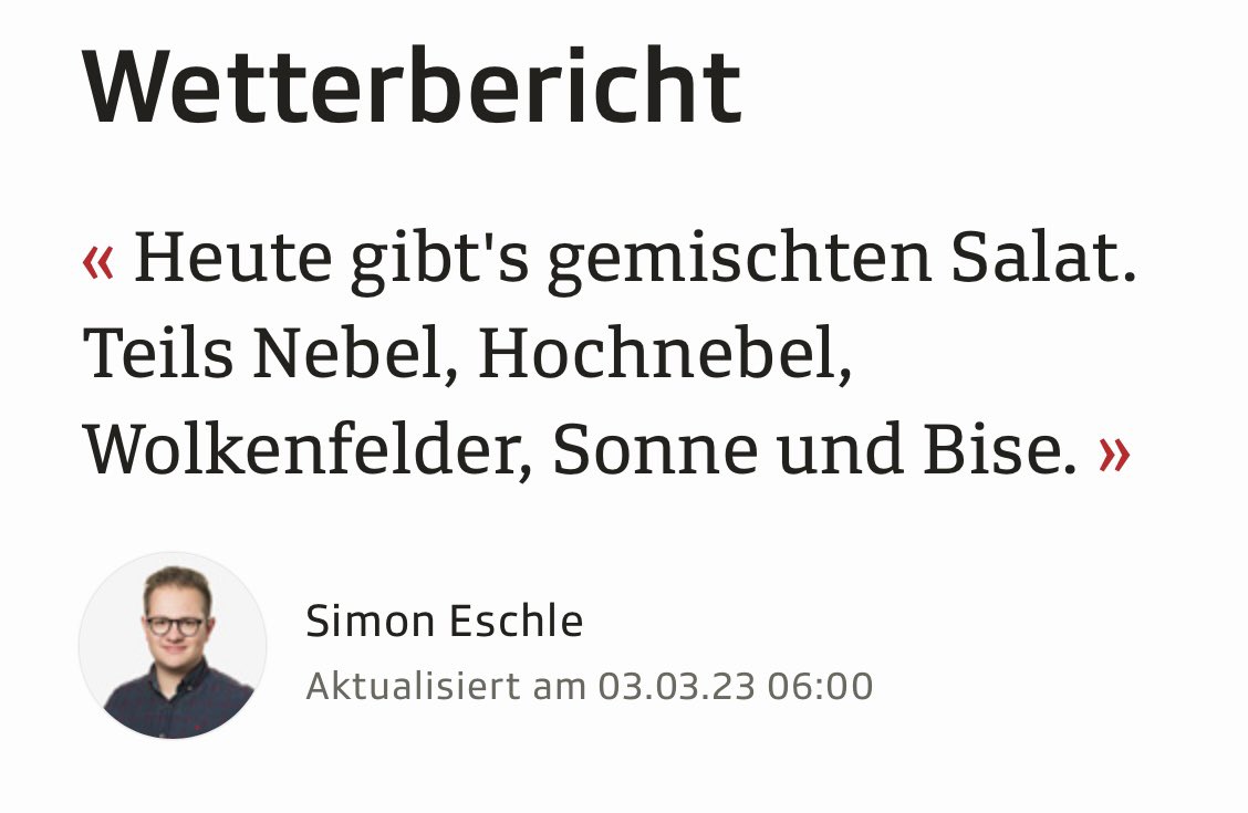 sabostern's tweet photo. Mein vegetarischer #SRFMeteo Arbeitskollege Simon Eschle fast das #Wetter wie folgt zusammen: https://t.co/5qLzP609xM
