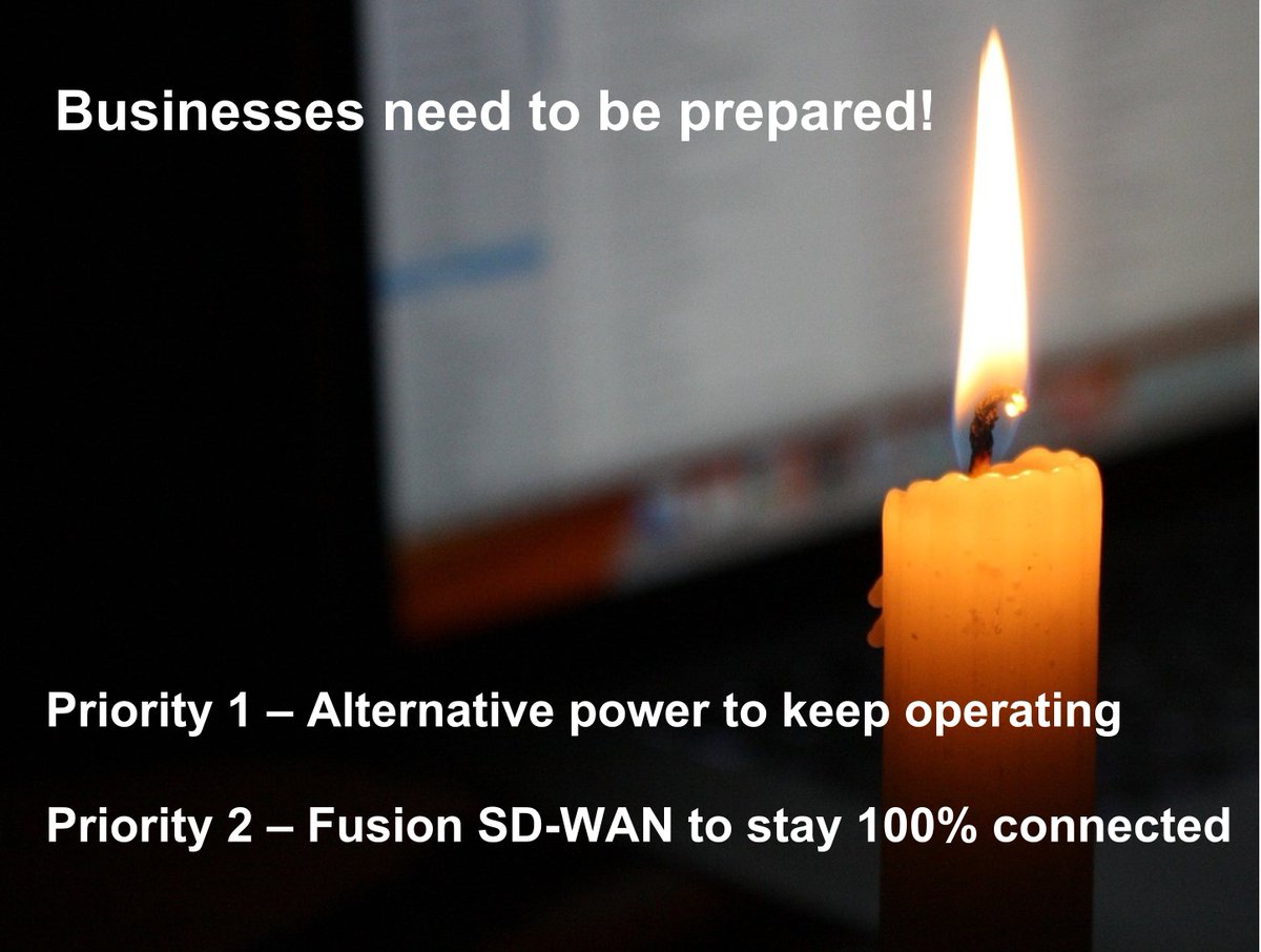 SunAdvisory's tweet photo. Fusion SDWAN keeps businesses 100% connected and in a disaster recovery situation the easier and faster solution to get a business operating gain! #sdwan #Loadshedding #connectivity #disaster https://t.co/n5jGz21QWs