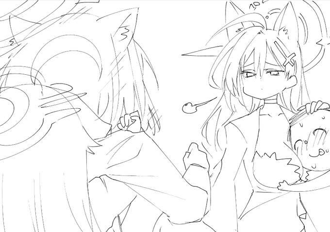 シロコVSクロコ
#ブルアカ 