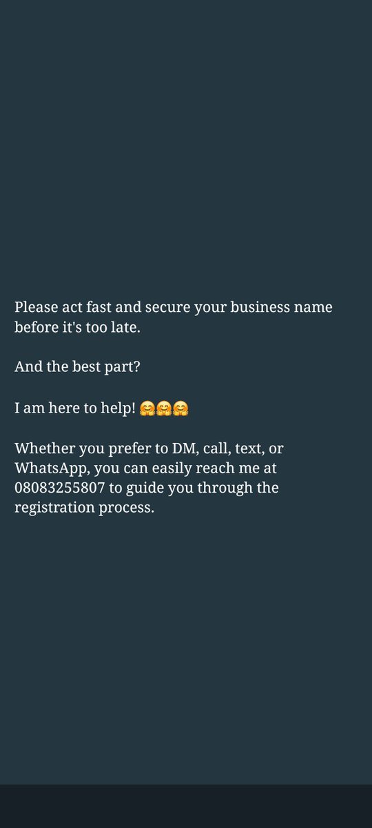 OlayinkaOdejide's tweet photo. CAC registration https://t.co/7NUMNaxaoO