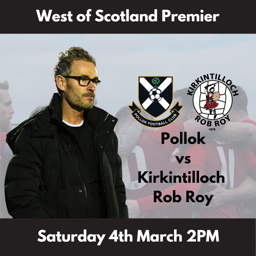 ⚽️ Next up:

⚔️Kirkintilloch Rob Roy
🏆WoSFL Prem Matchday 22
🏟 Newlandsfield Park 
🗓 Saturday 4th March
⏰ 2pm
🎟 £9/£5 
app.fanbaseclub.com/Fan/Tickets/Se…
🛒 Merchandise available at half time. 

⚫️⚪️ #MonTheLokNow ⚪️⚫️