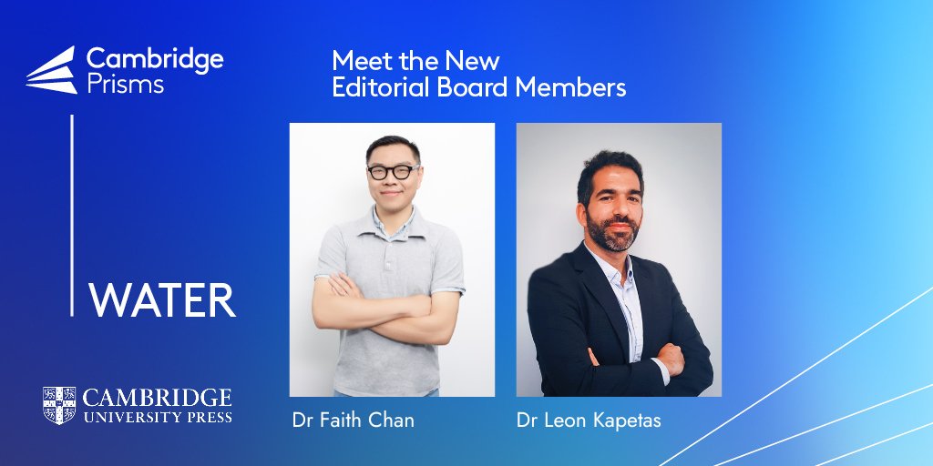Introducing Dr Faith Chan and Dr Leon Kapetas @LKapetas - new Editorial Board members for #CPWater. 

Welcome to our Board!

Visit our webpage to view the rest of our board and find out more about the journal 

➡️bit.ly/3L9TepR 

#water #cleanwater #waterpollution