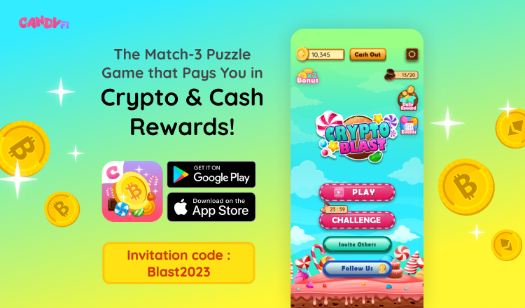playblockapp's tweet photo. <Crypto Blast - Match 3 Game that Pays in Crypto &amp; Cash Rewards!>
Sponsored Message: it’s our community member benefit! Crypto Blast is the perfect game for anyone looking for a fun way to earn BTC, ETH, USDC &amp; USD.
🎮Download: https://t.co/cVZ84N8Xkj
✅Invitation code: Blast2023 https://t.co/iGaNz4jLf5