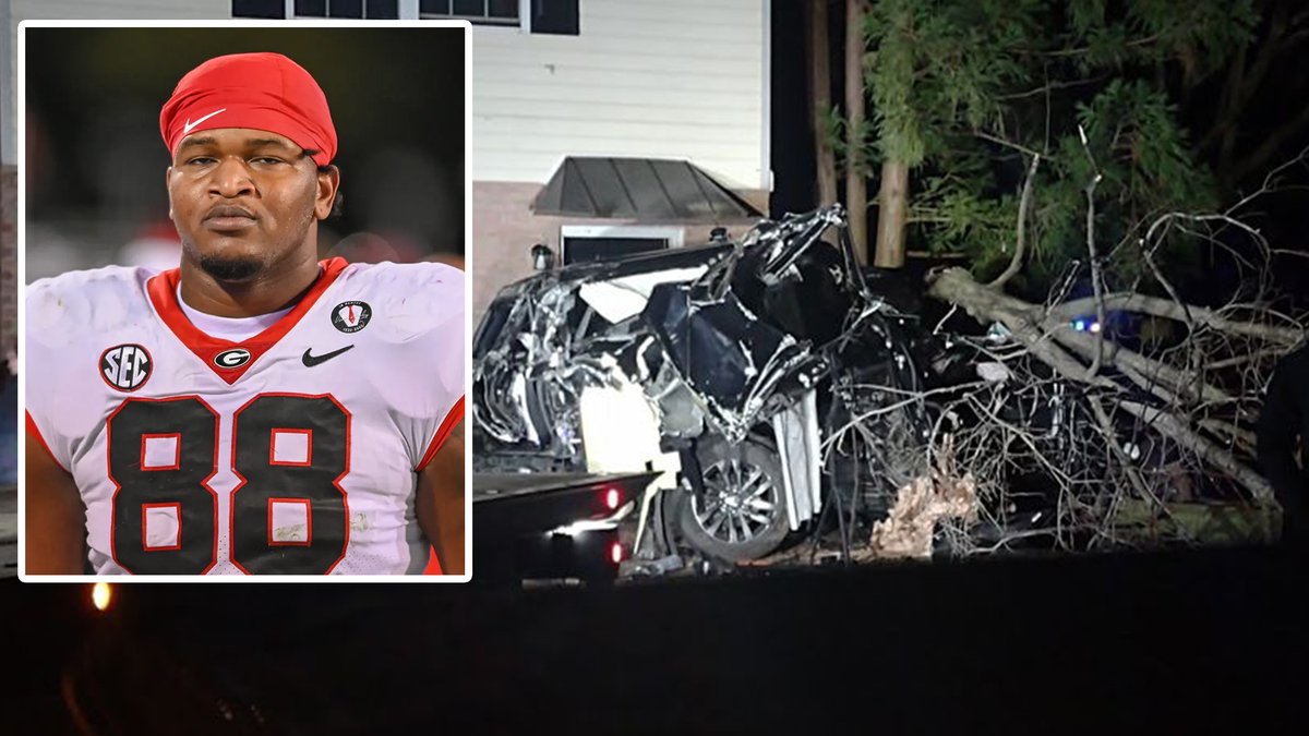 trendingmailbox's tweet photo. UGA star Jalen Carter present at scene of fatal crash https://t.co/JpCad0MUfp via @YouTube 

Hashtags: #JalenCarter #UGAfootball #NFLdraft #streetrace #misdemeanorcharges #tragicaccident https://t.co/sKYpRu2GYj