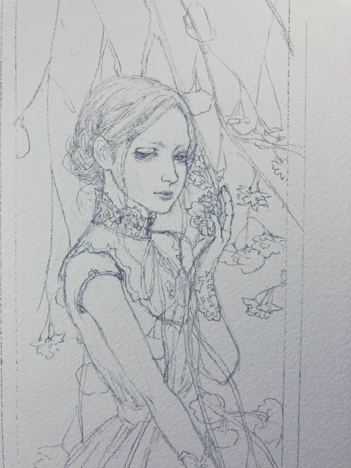 急に暖かくなってきたので慌てて桜の絵を描き始めている 