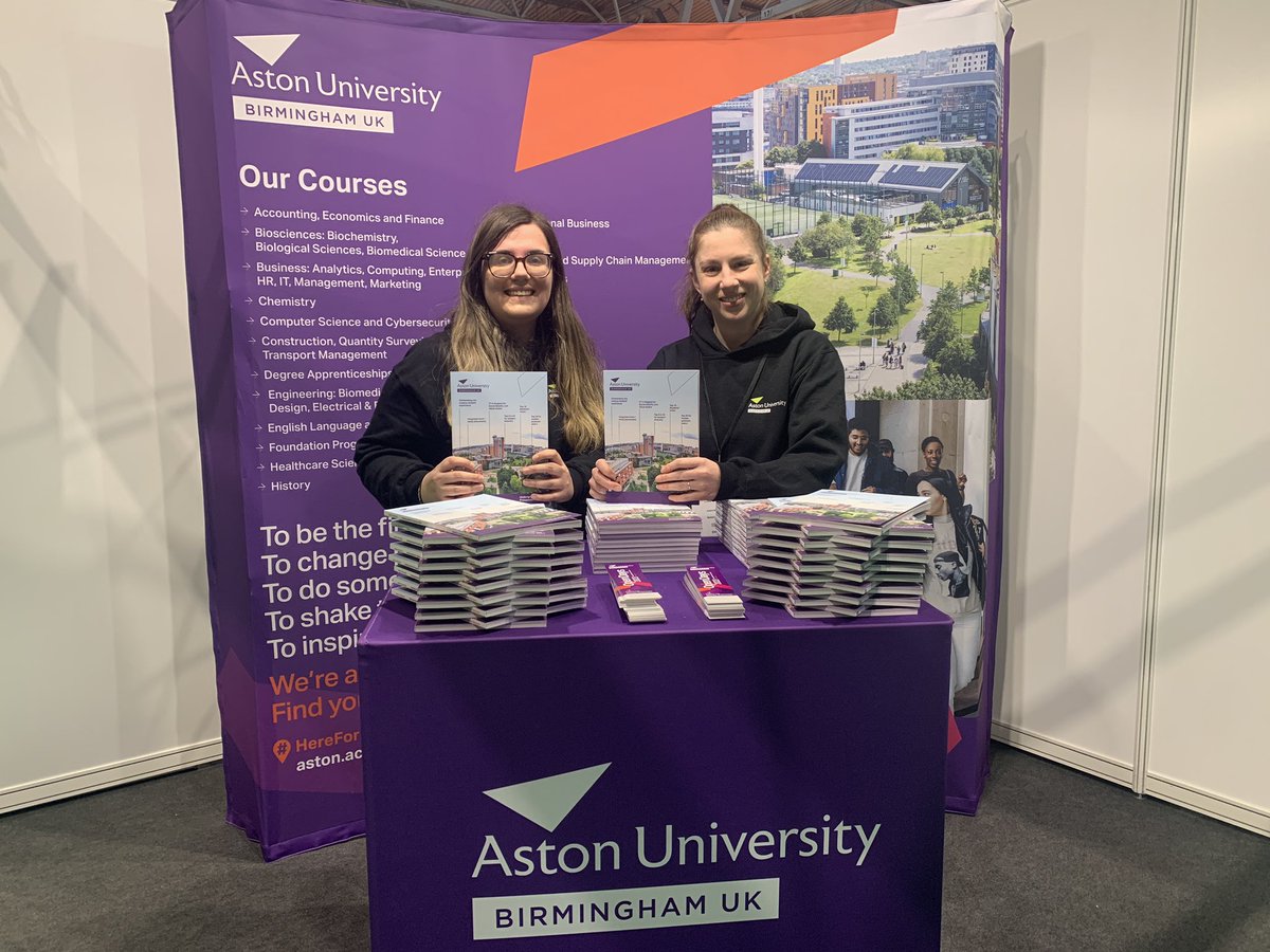 The #Pathway Team are here at @thenec for What University live! Come see us at stand A90! #TeamAston #HereForAReason #WhatLive