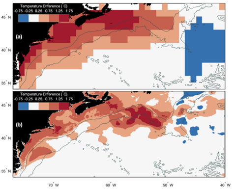 Gonçalves Neto et al., investigate the drivers of recent warming across the New England and Nova Scotia shelves, hotspots of #Globalwarming. They find a key role for eddies in blocking cold Labrador water from accessing the shelf. #AGUPubs agupubs.onlinelibrary.wiley.com/doi/abs/10.102…