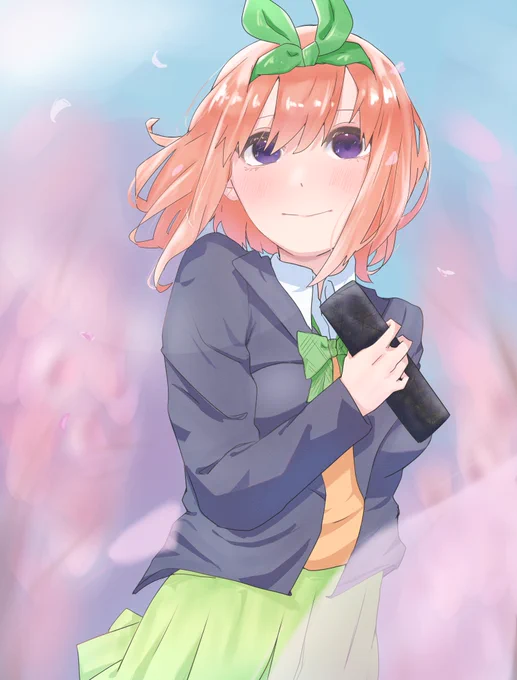 門出 一緒に歩んでいこう  #五等分の花嫁 #卒業式 #中野四葉 #イラスト