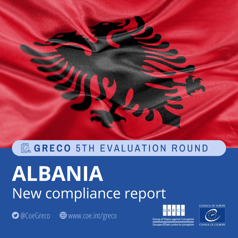 CoeGreco's tweet photo. #Albania: GRECO notes progress made in #preventingcorruption in central government and Police; calls for robust action to strengthen oversight of #integrity rules for the government and integrity checks and risk assessments in Police.
⬇️New report⬇️
#NoCorruptionYesIntegrity