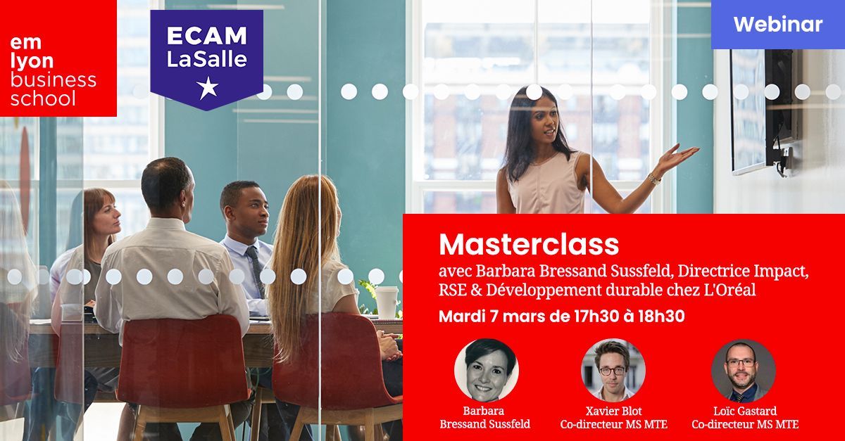 emlyon business school (@emlyon) on Twitter photo Que peuvent faire les grandes entreprises face au #changementclimatique ? 🌎 Une Masterclass du MS Management de la Transition Énergétique d'emlyon, avec <a href="/XavierBlot/">Xavier Blot, Ph.D.</a> et <a href="/LOrealGroupe/">L'Oréal Groupe</a>, mardi 7 mars à 17h30.
Inscription : em-lyon.zoom.us/meeting/regist… Que peuvent faire les grandes entreprises face au #changementclimatique ? 🌎 Une Masterclass du MS Management de la Transition Énergétique d'emlyon, avec <a href="/XavierBlot/">Xavier Blot, Ph.D.</a> et <a href="/LOrealGroupe/">L'Oréal Groupe</a>, mardi 7 mars à 17h30.
Inscription : em-lyon.zoom.us/meeting/regist…