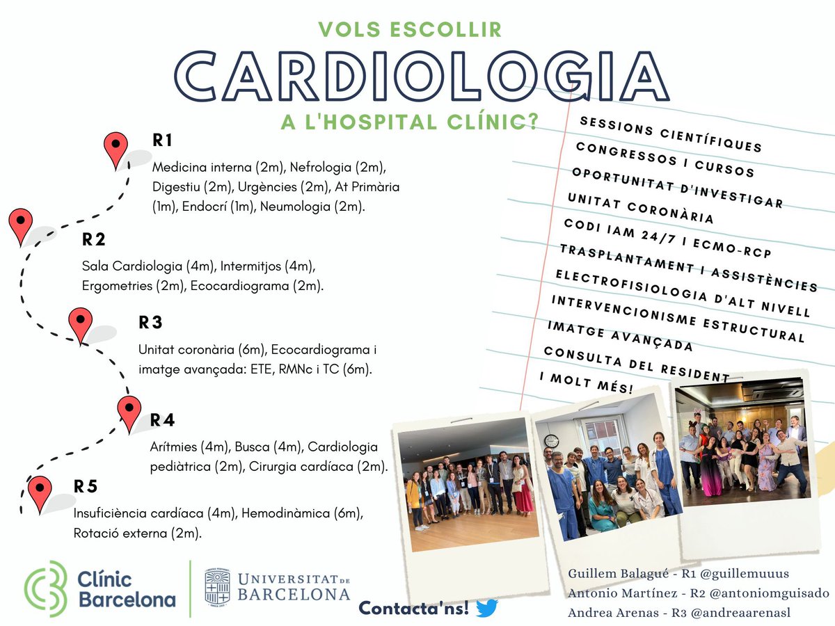 Andrea Arenas (@andreaarenasl) on Twitter photo ¡Futuro resi! Si estás pensando en hacer Cardiología 🫀 en el Hospital Clínic de Barcelona, ponte en contacto con nosotros 📩 Formación muy completa con compañeros 🔝🔝🔝.
<a href="/EvaMoreno16/">Eva.</a> <a href="/ianduagae/">Iñigo Anduaga</a> @JGuzmanBofarull <a href="/AntonioMGuisado/">Antonio Martínez</a> <a href="/Anthony18694706/">Anthony Salazar Rodríguez</a> <a href="/IForado/">Ilana Forado</a> <a href="/AngelaRo96/">Ángela</a> <a href="/guillemuuus/">Guillem</a> ¡Futuro resi! Si estás pensando en hacer Cardiología 🫀 en el Hospital Clínic de Barcelona, ponte en contacto con nosotros 📩 Formación muy completa con compañeros 🔝🔝🔝.
<a href="/EvaMoreno16/">Eva.</a> <a href="/ianduagae/">Iñigo Anduaga</a> @JGuzmanBofarull <a href="/AntonioMGuisado/">Antonio Martínez</a> <a href="/Anthony18694706/">Anthony Salazar Rodríguez</a> <a href="/IForado/">Ilana Forado</a> <a href="/AngelaRo96/">Ángela</a> <a href="/guillemuuus/">Guillem</a>