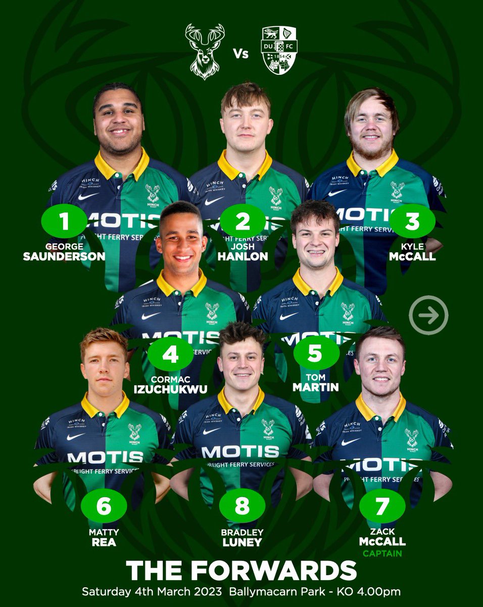HinchRFC's tweet image. 1st XV squad to take on @DUFCRUGBY this weekend 

‼️NB KICK OFF WILL BE 4PM‼️

Streamed live on the IRFU Youtube channel in conjunction with @theclubscenepod 

#EnergiaAIL #tcsp #StagsUp 🦌