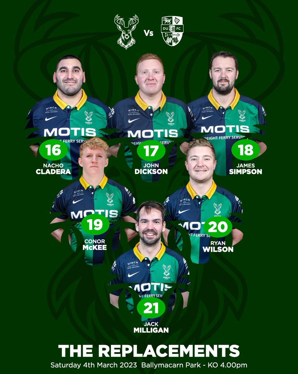 HinchRFC's tweet image. 1st XV squad to take on @DUFCRUGBY this weekend 

‼️NB KICK OFF WILL BE 4PM‼️

Streamed live on the IRFU Youtube channel in conjunction with @theclubscenepod 

#EnergiaAIL #tcsp #StagsUp 🦌