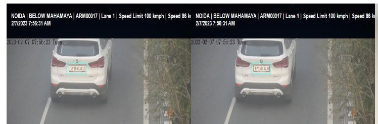 ckhattar's tweet photo. @uptrafficpolice sir, I have got this challan wherein it’s written speed limit as 100 kmph and my vehicle’s speed to be 86 kmph. Can you pls check how this is a challan, please. https://t.co/DD9Xfe0NO8