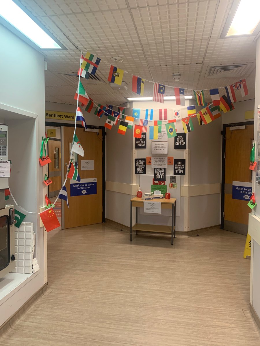 Benfleet ward at Southend celebrating our overseas nurses <a href="/MSEHospitals/">Mid and South Essex NHS Foundation Trust</a> #OverseasNHSWorkersDay
