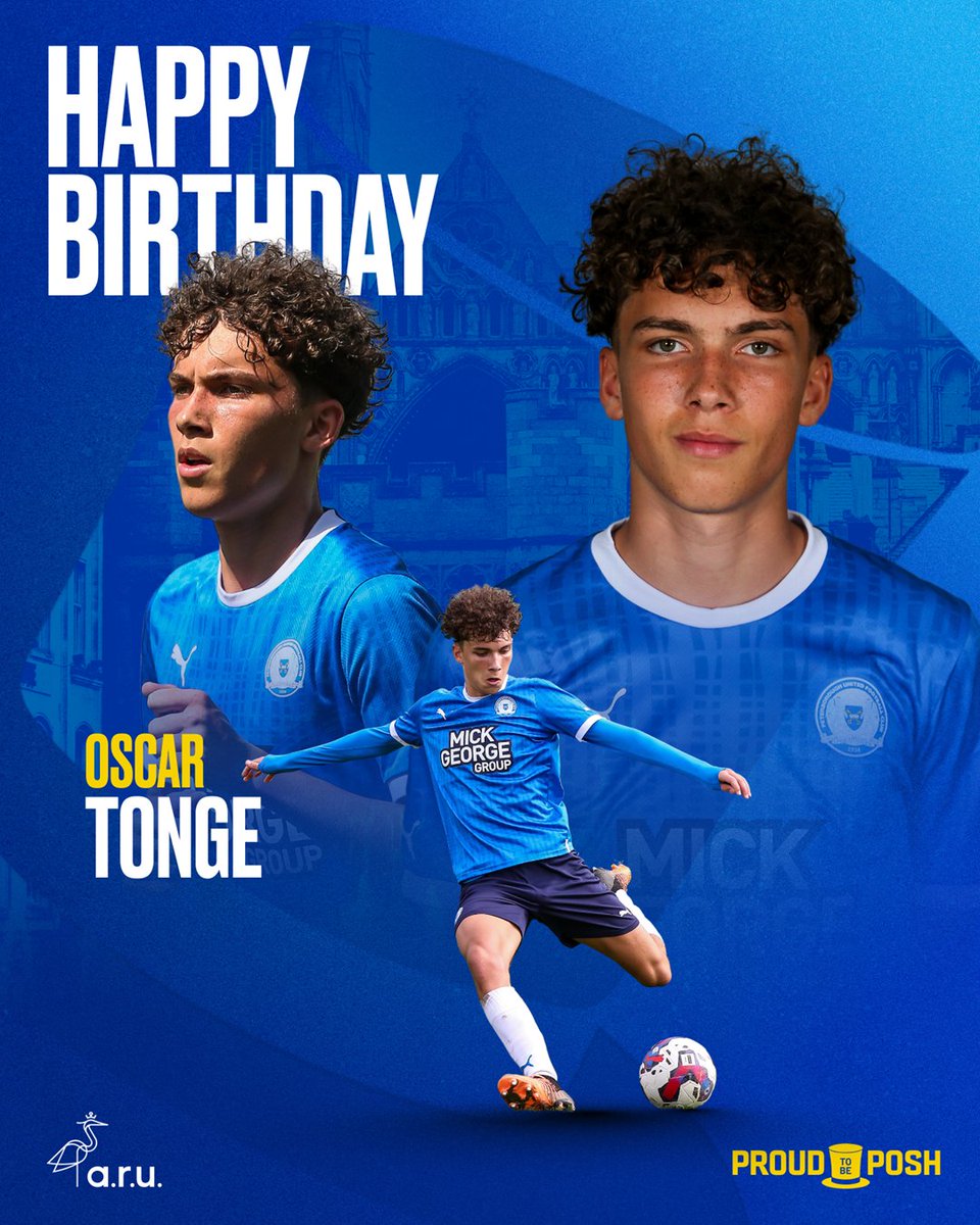 🎂🎉 Wishing a very Happy Birthday to defender Oscar Tonge.

Have a great day, Oscar!

Birthday wishes brought to you by #ARUPeterborough | #BeTheFirst

#pufc