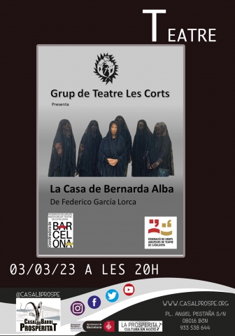 Bcn_NouBarris's tweet photo. Teatre i reggae, la recepta del cap de setmana al @CasalBProspe!
🎭 "La casa de Bernarda Alba", amb el Grup de Teatre Les Corts: avui a les 20 h https://t.co/0lHtPwIPtZ
🎶 #Vermutsical amb l'actuació de La Juju: demà a les 13 h https://t.co/eLPHCfza5t
I tot gratis! #NouBarris https://t.co/i5qvqb8t4a