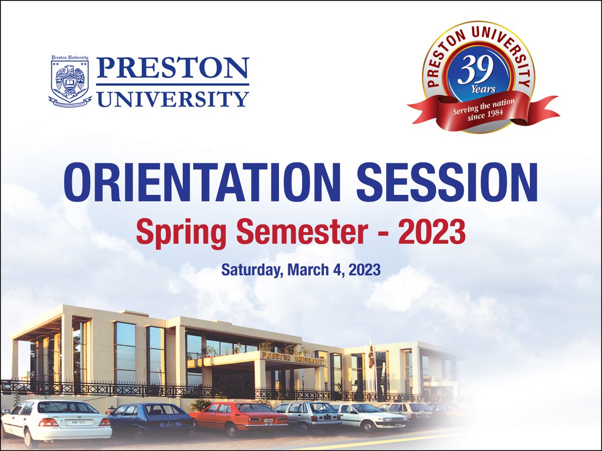 PrestonUni's tweet photo. Orientation Session for the Newly Registered Students at Preston University
Venue : Preston University Auditorium. https://t.co/5ucRjSf3OH