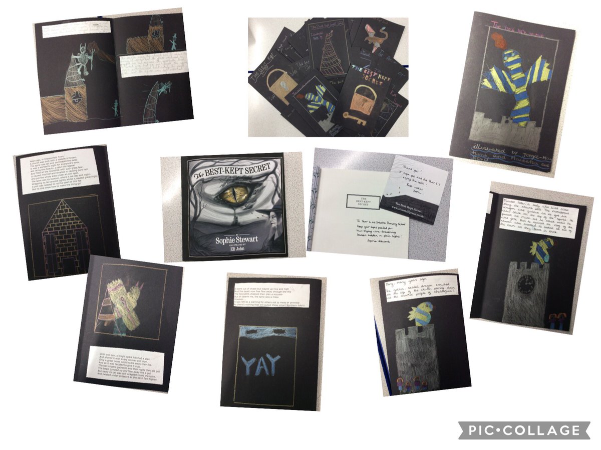 Y6W were inspired by the book, ‘The Best Kept Secret’ by Sophie Stewart and its fabulous illustrations. We created our own ‘secret’ as to why the spire in Chesterfield is crooked and illustrated our books. #WBD #readingatintakeschool stonehillpress.co.uk