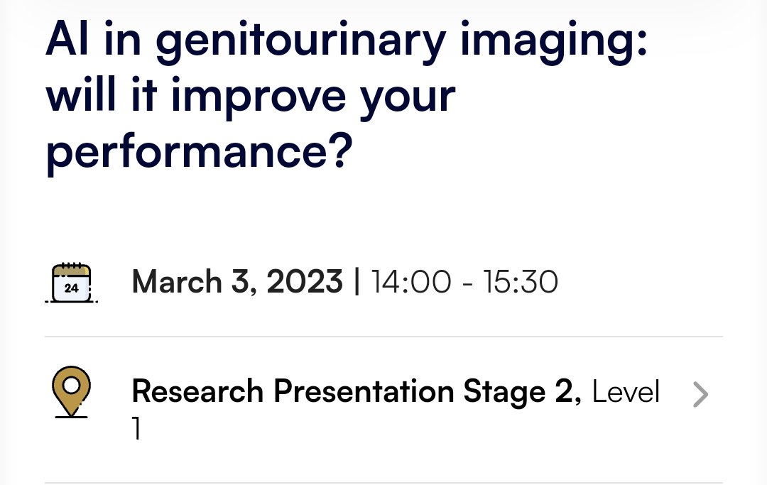 Attention all Uroradiology enthusiasts! Join me at #ECR2023 for my presentation on using radiomics for adjuvant treatment decisions in non-metastatic RCC. @ESUR_JN @renatocuocolo @imagingtoronto