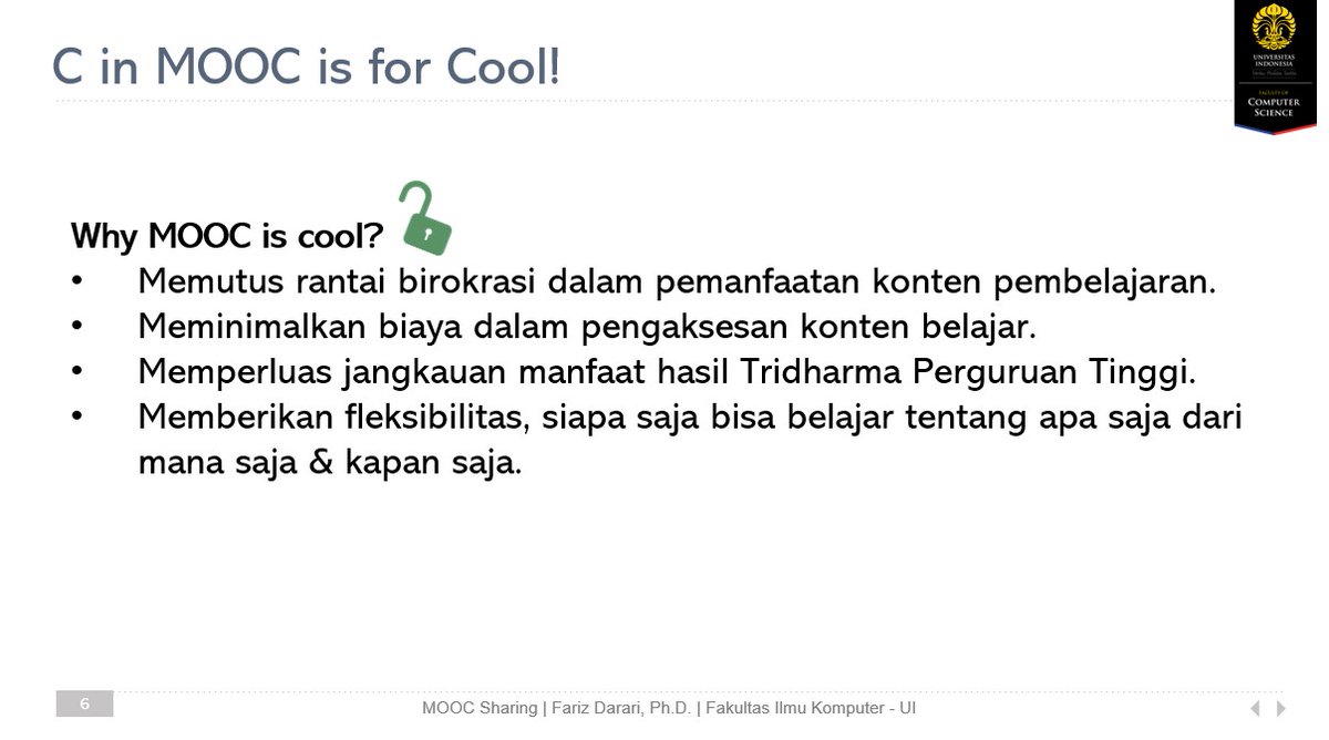 As a computer science educator @ <a href="/univ_indonesia/">UniversitasIndonesia</a>, my ultimate mission is to lower the barrier to computer science education.

I present my video channel of Python programming, 100% free for anyone, anywhere, anytime: s.id/pymooc-ui 

#python #programming #pemrograman