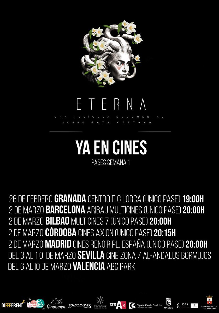 CREASGR's tweet photo. ETERNA, película #documental de Juanma Sayalonga y David Sainz en la que participamos, puede verse en los siguientes #cines:
#cineespañol #financiacion #creasgr #eterna #estrenosdecine @DiffferentSL @CinnamonFactory @VivaTodoFilms https://t.co/welTem1w7H