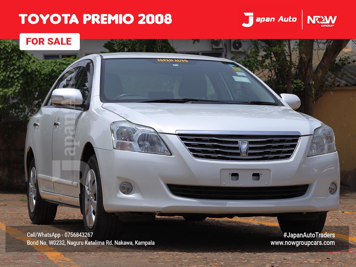 Japanautotrader's tweet image. In Stock, Toyota Premio 2008
Call or WhatsApp us on 0756843267 or visit nowgroupcars.com #nowgroupcars #japanautotraders #kampalarides #safecars #Uganda #luxurycarsforsale #instagramcars #tiktokcars #snapchatcars #kampaladealership #toyotapremio