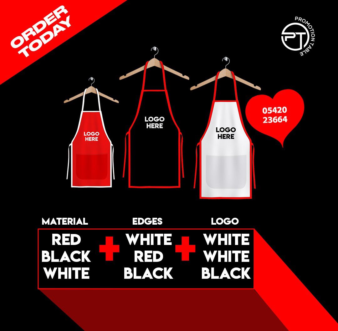 RudiElorme's tweet image. Take your brand to another level with your customized apron with your logo today. You can place order by giving us a call on 0542023664  #promotiontable #foldable #table