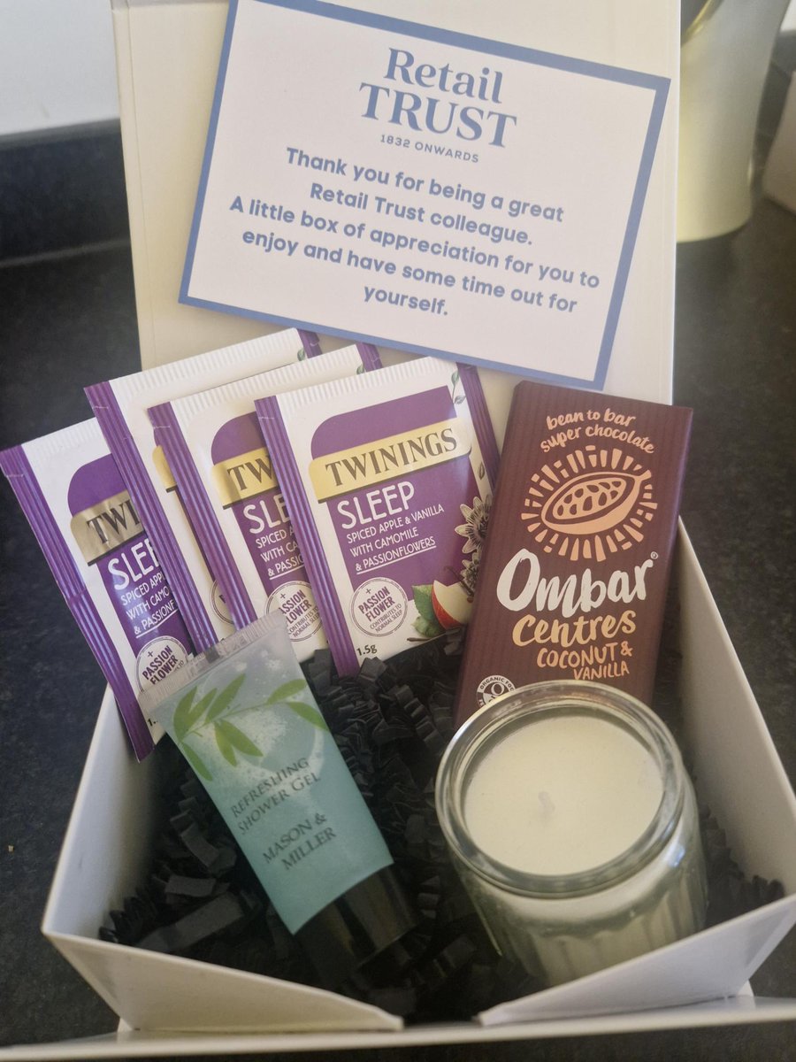Today's employee appreciation day, so our amazing team have been sent a little care package.
We want to celebrate the incredible impact you have on 100,000s of lives and recognise what an inspirational and passionate group of colleagues you all are.

Thank you, team Retail Trust.