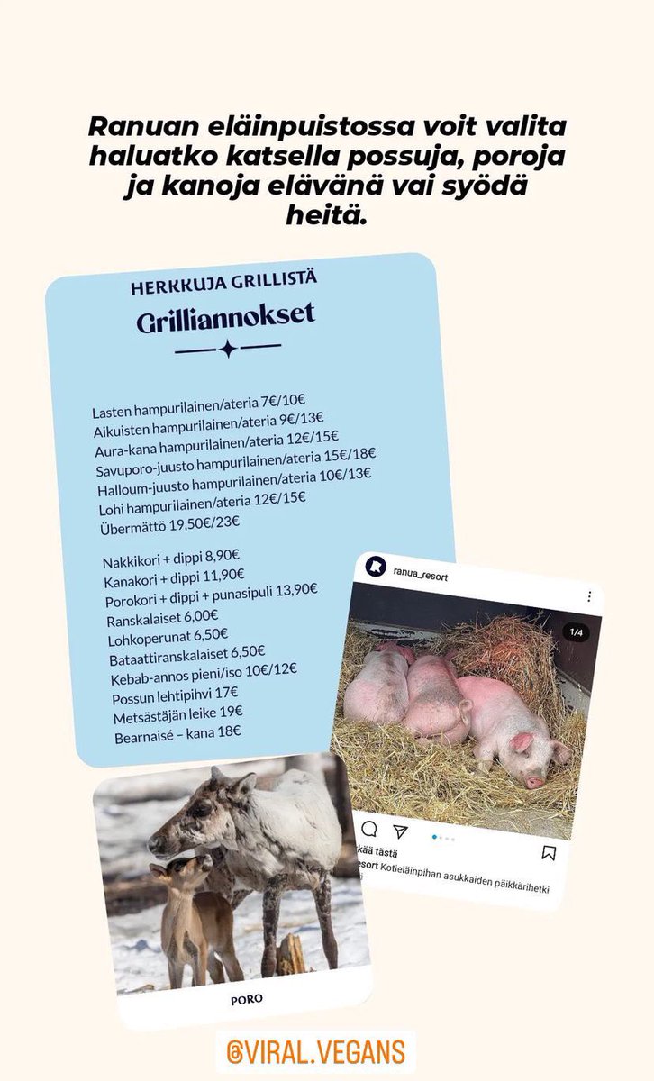 Eläintuotanto kiihdyttää lajikatoa & tämän takia #RanuaZoo on mentävä kasvipohjaiseksi.