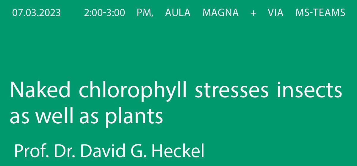 MolBioLB's tweet photo. 📣 INVITATION: We are looking forward to hosting the renowned entomologist and former Director of the  Max Planck Institute for Chemical Ecology, Prof. David G. Heckel at our Series of Lectures at Laimburg Research Centre. https://t.co/avRxLuFpad