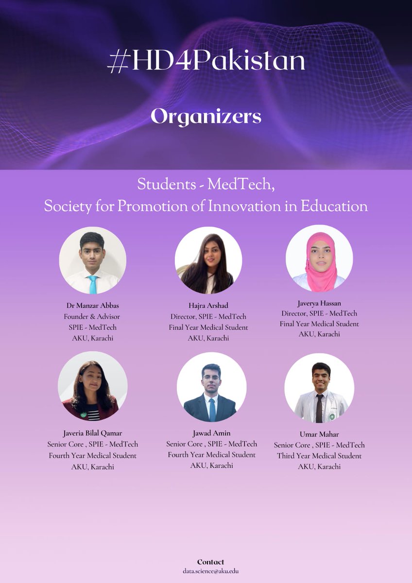 SpieMedtech's tweet photo. Presenting the faces of MedTech's Core Student Organizers for the Health Data 4 Pakistan Conference👏👏👏 https://t.co/0r0IVFDCAg