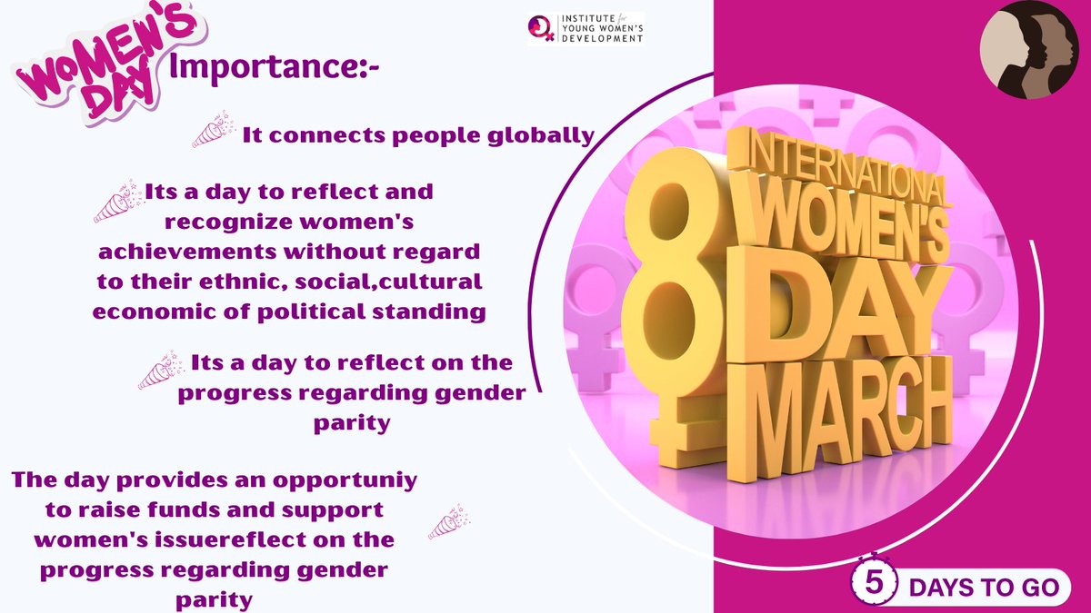 Young Women (@youngwomeninst) on Twitter photo Why it is important to celebrate International Women's Day?:-
#EmbraceEquity <a href="/glanyline/">Glanis Changachirere</a> <a href="/AllianceofCBOs/">Alliance for Community Based Organizations(ACBOs)</a> <a href="/UNTrustFundEVAW/">UN Trust Fund to End Violence against Women</a> <a href="/unwomenzw/">UN Women Zimbabwe</a> <a href="/GenderZimbabwe/">Zimbabwe Gender Commission</a> <a href="/MinofWomenZim/">Ministry of Women Affairs Zimbabwe</a> <a href="/ZinacsaOfficial/">Zimbabwe National Collective Solidarity Alliance</a> <a href="/MadziwaFm/">Madziwa Fm Radio</a> <a href="/madzimuret/">Tambudzai Madzimure</a> <a href="/AdvocatesZw/">Advocates of Hope Zimbabwe</a> <a href="/AdvocatesZw/">Advocates of Hope Zimbabwe</a> Why it is important to celebrate International Women's Day?:-
#EmbraceEquity <a href="/glanyline/">Glanis Changachirere</a> <a href="/AllianceofCBOs/">Alliance for Community Based Organizations(ACBOs)</a> <a href="/UNTrustFundEVAW/">UN Trust Fund to End Violence against Women</a> <a href="/unwomenzw/">UN Women Zimbabwe</a> <a href="/GenderZimbabwe/">Zimbabwe Gender Commission</a> <a href="/MinofWomenZim/">Ministry of Women Affairs Zimbabwe</a> <a href="/ZinacsaOfficial/">Zimbabwe National Collective Solidarity Alliance</a> <a href="/MadziwaFm/">Madziwa Fm Radio</a> <a href="/madzimuret/">Tambudzai Madzimure</a> <a href="/AdvocatesZw/">Advocates of Hope Zimbabwe</a> <a href="/AdvocatesZw/">Advocates of Hope Zimbabwe</a>