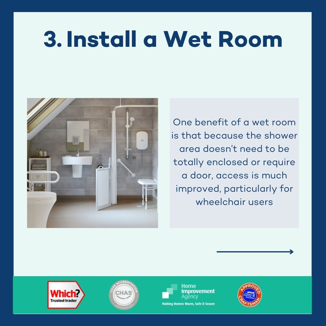 Our team have come up with the Top 10 Ways to Make A Bathroom Safer 👇

Check out a some of the points below or to read the full guide eamobility.com/how-to-make-ba…

#Mobility #Bathrooms #Accessible #WetRooms #WalkInShowers #WalkInBaths #CaseManagers #OccupationalTherapists