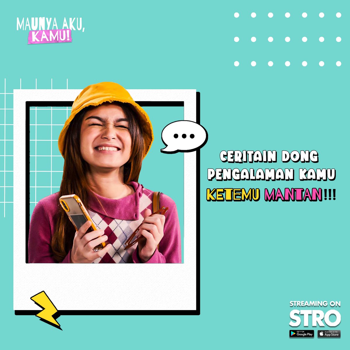 Spill spill ke mimin dong, kalau kalian punya pengalaman ketemu sama mantan! 
Kalo mimin sih kadang masih ada rasa degdegannya.. hihihihi 😜

Now Streaming on STRO!

#STRO #MAUNYAAKUKAMU #LoveRetak #MotionNovel #AlettaPictures #DramaIndonesia #DramaPercintaan #LoveStory