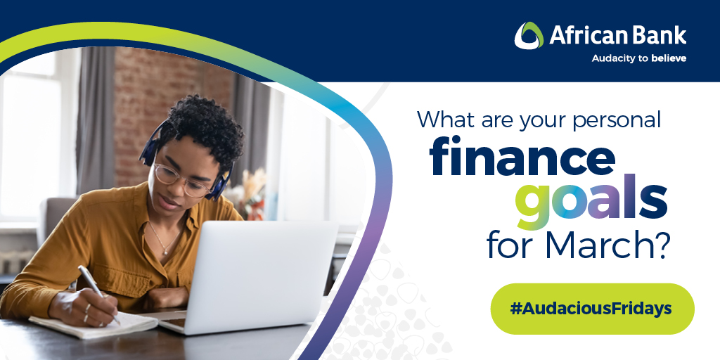 AfricanBank's tweet photo. Let’s check in: How is 2023 going for you and how are you tracking on the savings goals you set in January? Tell us what your goals are for the new month.
 
#AudaciousFridays #AudacityToBelieve https://t.co/eVZU6tObpW